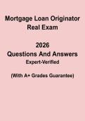 Mortgage Loan Originator Real Exam Questions & Answers PDF &vert; NMLS SAFE MLO Licensing Test Prep
