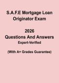 S&period;A&period;F&period;E Mortgage Loan Originator Exam Questions & Answers PDF &vert; NMLS SAFE MLO Licensing Test Prep