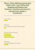 NR 511 Midterm Exam &ndash; Differential Diagnosis and Primary Care Practicum &ndash; Chamberlain &ndash; 2026&sol;2027 &ndash; Verified Questions and Answers &lpar;100&sol;100&comma; Grade A&rpar;