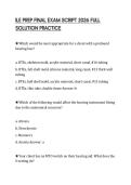 ILE PREP FINAL EXAM SCRIPT 2026 FULL SOLUTION PRACTICE