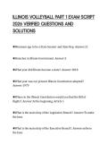 ILLINOIS VOLLEYBALL PART 1 EXAM SCRIPT 2026 VERIFIED QUESTIONS AND SOLUTIONS