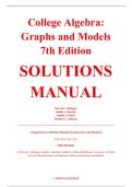 Solution Manual &ndash; College Algebra&colon; Graphs and Models&comma; 7th Edition &ndash; Marvin L&period; Bittinger&comma; Judith A&period; Beecher&comma; Judith A&period; Penna&comma; Barbara L&period; Johnson &ndash; ISBN 9780138240691 &lpar;All Chapters Covered 1&ndash;8&rpar;