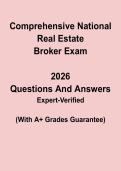 Comprehensive National Real Estate Broker Exam Questions & Answers PDF &vert; Broker Licensing Test Prep