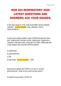 NUR 203 RESPIRATORY 2026  LATEST QUESTIONS AND  ANSWERS&vert; ACE YOUR GRADES&period;