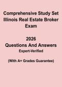 Comprehensive Study Set&colon; Illinois Real Estate Broker Exam Questions & Answers PDF &vert; IL License Test Prep