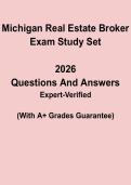 Michigan Real Estate Broker Exam Study Set PDF &vert; MI License Test Prep Questions & Answers
