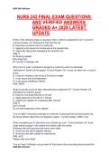 NURS 242 FINAL EXAM QUESTIONS  AND VERIFIED ANSWERS  GRADED A&plus; 2026 LATEST  UPDATE 