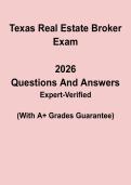 Texas Real Estate Broker Exam Questions & Answers PDF &vert; TX License Test Prep Guide