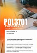POL3701 Assignment 1 Due 23 March 2026  - Distinction Guaranteed   &lowbar;UNISA