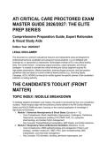 ATI Critical Care 2026&sol;2027 Elite Prep&colon; 55&plus; Practice Questions&comma; Detailed Rationales & Hemodynamic Cheat Sheets