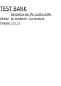 Test Bank &ndash; Sensation and Perception&comma; 10th Edition &vert; Goldstein & Cacciamani &vert; Verified Answers &vert; Chapters 1&ndash;15 &vert; Comprehensive Exam Prep Q&A