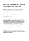 NR512 WEEK 2 INFORMATICS KEY TERMS QUIZ COMPREHENSIVE STUDY GUIDE 2026