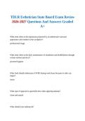TDLR Esthetician Written Exam Review 2025-2026 Questions And Answers Graded A&plus;