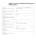 NURS 216B - Neurology II UPDATED ACTUAL Questions and  CORRECT Answers
