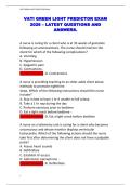 VATI GREEN LIGHT PREDICTOR EXAM 2026 &ndash; LATEST QUESTIONS AND ANSWERS&period;