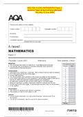 2025 AQA A-LEVEL MATHEMATICS Paper 2 Question Paper & Mark Scheme &lpar;Merged&rpar; Thursday 12 June 2025