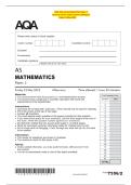 2025 AQA AS MATHEMATICS Paper 2 Question Paper & Mark Scheme &lpar;Merged&rpar; Friday 23 May 2025