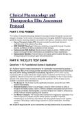 TEST BANK for Clinical Pharmacology & Therapeutics &lpar;2026&sol;2027 Updates&rpar; &vert; Elite Assessment Protocol &vert; 55&plus; NGN Style Q&A with Detailed Rationales & ISMP Guidelines