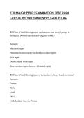 ETS MAJOR FIELD EXAMINATION TEST 2026  QUESTIONS WITH ANSWERS GRADED A&plus;