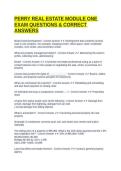PERRY REAL ESTATE MODULE ONE EXAM QUESTIONS & CORRECT ANSWERS