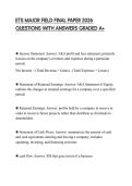 ETS MAJOR FIELD FINAL PAPER 2026  QUESTIONS WITH ANSWERS GRADED A&plus; 