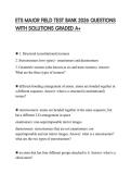 ETS MAJOR FIELD TEST BANK 2026 QUESTIONS  WITH SOLUTIONS GRADED A&plus; 