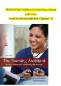 Test Bank For The Nursing Assistant Acute&comma; Subacute&comma; and Long-Term Care&comma; 6th Edition by Jolynn Pulliam&vert; All Chapters 1-24&vert; Latest 2026
