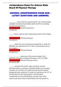 ARIZONA JURISPRUDENCE EXAM 2026 &ndash; LATEST QUESTIONS AND ANSWERS&period;