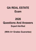 GA Real Estate Exam Questions & Answers PDF &vert; Georgia License Test Prep Guide