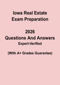Iowa Real Estate Exam Prep Questions & Answers PDF &vert; IA License Practice Test Guide