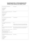Special Inspector Exam - GR &lpar;General Requirements&rpar;  UPDATED ACTUAL Questions and CORRECT Answers