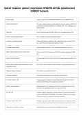 Special inspector general requirement UPDATED ACTUAL Questions and  CORRECT Answers
