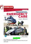 Test Bank for Prehospital Emergency Care 12th Edition by Mistovich & Karren &vert; Complete Chapters 1-44 &vert; EMT Study Guide