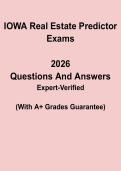 Iowa Real Estate Predictor Exams Questions & Answers PDF &vert; IA License Practice Test Prep