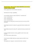 AQA Psychology - Memory &lpar;Latest Update 2026&rpar; With Correct Answers &vert;Verified &vert;Already A&plus; Graded