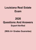 Louisiana Real Estate Exam Questions & Answers PDF &vert; LA License Practice Test Prep