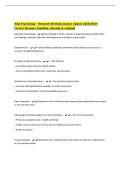 AQA Psychology - Research Methods &lpar;Latest Update 2026&rpar; With Correct Answers &vert;Verified &vert;Already A&plus; Graded