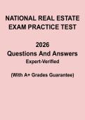 National Real Estate Exam Practice Test Questions & Answers PDF &vert; License Test Prep Guide