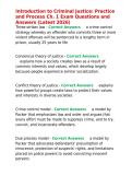 Introduction to Criminal Justice Practice and Process Ch&period; 1 Exam Questions and Answers &lpar;Latest 2026&rpar;&period;