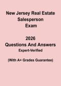 New Jersey Real Estate Salesperson Exam Questions & Answers PDF &vert; NJ License Practice Test Prep