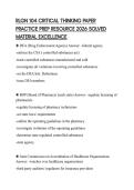 RLGN 104 CRITICAL THINKING PAPER PRACTICE PREP RESOURCE 2026 SOLVED MATERIAL EXCELLENCE