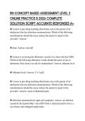 RN CONCEPT-BASED ASSESSMENT LEVEL 2 ONLINE PRACTICE B 2026 COMPLETE SOLUTION SCRIPT ACCURATE RESPONSES A&plus;
