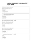 Consumer Behavior UPDATED ACTUAL Questions and  CORRECT Answers 