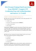 ISSA Personal Training Final Exam Actual Exam 2026&sol;2027 &vert; Complete CPT Certification Prep with Verified Questions and Answers &vert; A&plus; Graded