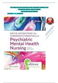 TEST BANK FOR DAVIS ADVANTAGE FOR TOWNSEND&rsquo;S ESSENTIALS OF PSYCHIATRIC MENTAL HEALTH NURSING 9TH EDITION KARYN MORGAN CHAPTERS 1 - 32 &vert; COMPLETE