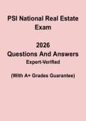 PSI National Real Estate Exam Questions & Answers PDF &vert; License Practice Test Prep Guide
