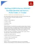 Med-Surg II HESI &lpar;Elsevier&rpar; 2026&sol;2027 Test Bank Questions and Answers &vert; Perfect Guide &vert; A&plus; Graded