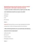 NUR 2407 Pharmacology Final Exam Questions and Correct Answers  with Explanation &vert; Latest Update &vert; Rasmussen University 