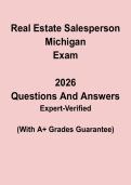 Real Estate Salesperson Mock Exam Questions & Answers PDF &vert; License Practice Test Prep