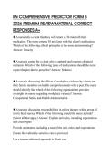 RN COMPREHENSIVE PREDICTOR FORM B 2026 PREMIUM REVIEW MATERIAL CORRECT RESPONSES A&plus;